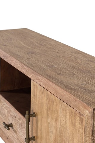 Meuble TV 2 portes en bois recyclé - 150 x 60 x 40 cm