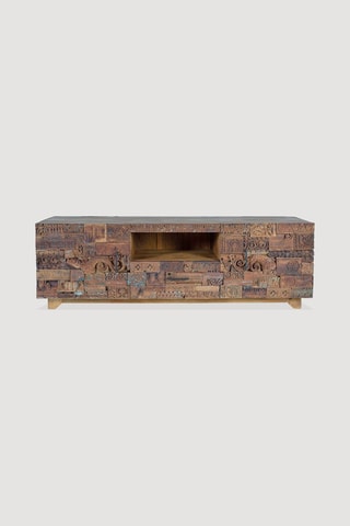 Buffet 2 portes en bois - 180 x 60 x 50 cm