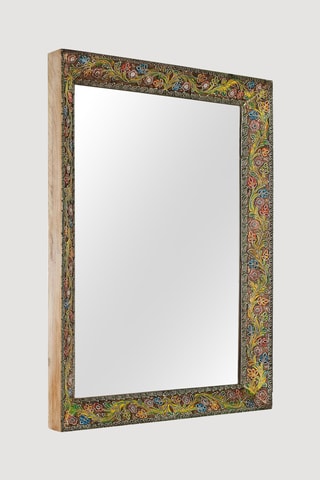 Miroir en manguier - 76 x 101 x 7,5 cm - Multicolore