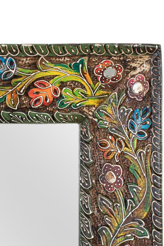Miroir en manguier - 76 x 101 x 7,5 cm - Multicolore