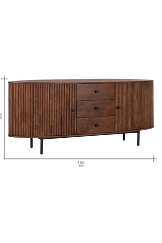 Buffet 2 portes en bois de rose - 180 x 75 x 48 cm