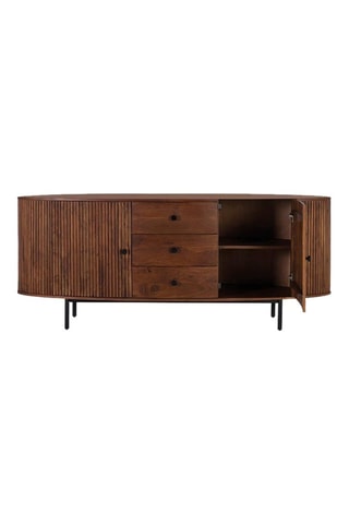 Buffet 2 portes en bois de rose - 180 x 75 x 48 cm