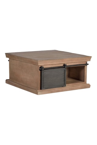 Table basse 1 porte en manguier - 90 x 90 x 45 cm