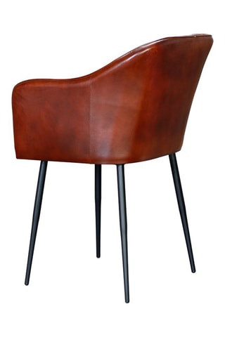 Fauteuil - Marron et noir - En cuir