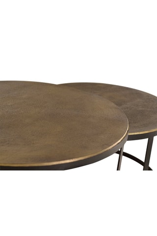 2 tables gigognes en bronze - 76 x 76 x 46 cm / 66 x 66 x 41 cm