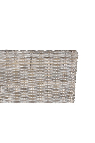 2 chaises -  Naturel et blanc - Structure en bois - Assise et dossier en rotin