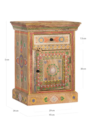 Table de chevet en manguier - 60 x 45 x 34 cm