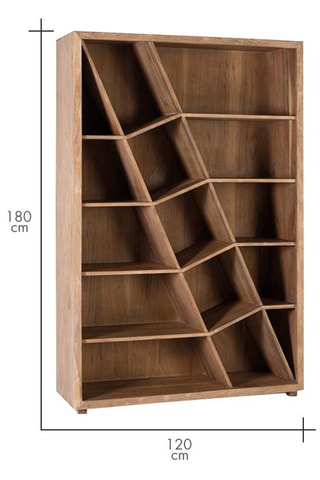 Bibliothèque en manguier massif - 120 x 180 x 40 cm