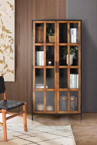 Vitrine 2 portes - 40 x 190 x 80 cm
