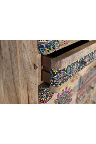 Commode 11 tiroirs en bois - Naturel - 60 x 98 x 30 cm