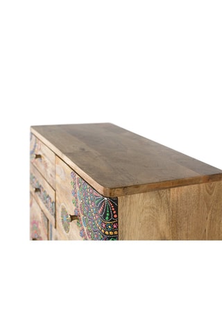 Commode 11 tiroirs en bois - Naturel - 60 x 98 x 30 cm