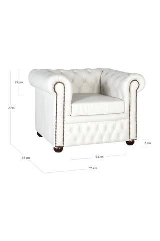 Fauteuil - Blanc - En cuir