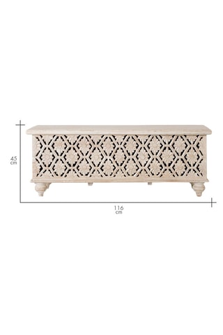 Banc en manguier - 116 x 45 x 40 cm