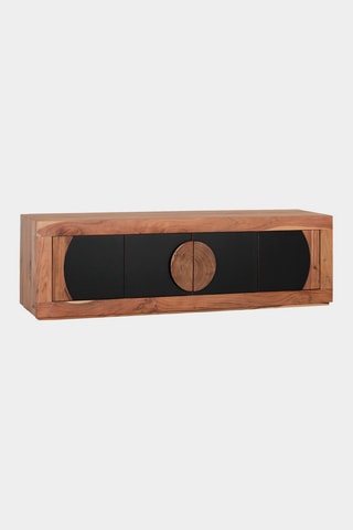 Meuble TV 4 portes en acacia - 160 x 50 x 40cm