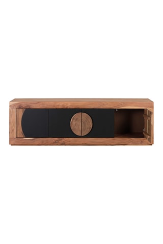 Meuble TV 4 portes en acacia - 160 x 50 x 40cm