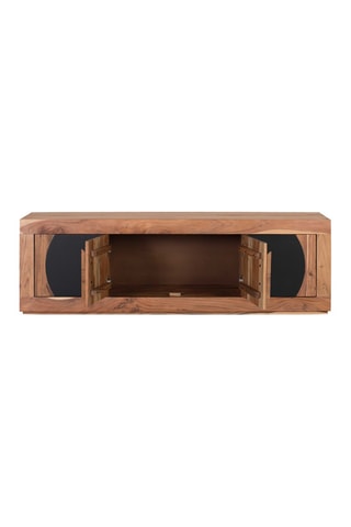 Meuble TV 4 portes en acacia - 160 x 50 x 40cm