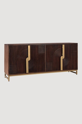 Buffet 4 portes en manguier massif - 175 x 80 x 42 cm
