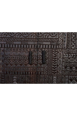 Buffet 2 portes en bois - Noir - 100 x 40 x 77 cm