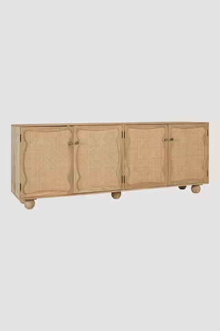 Buffet en manguier 4 portes en manguier - 200 x 77 x 40 cm