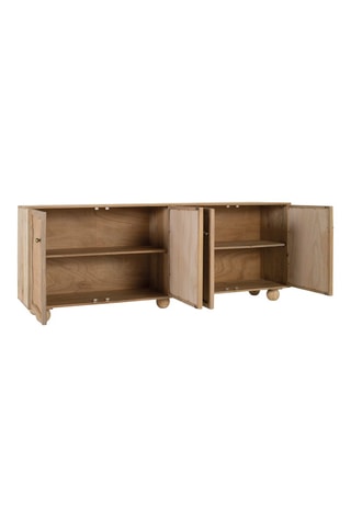 Buffet en manguier 4 portes en manguier - 200 x 77 x 40 cm