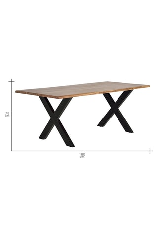 Table à manger en acacia - 180 x 78 x 90 cm