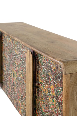 Commode 4 portes en manguier - 161 x 76 x 40 cm