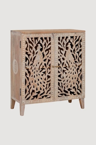 Commode 2 portes en manguier - 66 x 77 x 30 cm