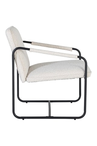 Fauteuil - Beige et noir - En tissu