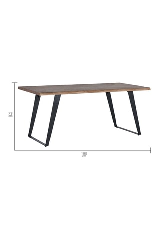 Table à manger en acacia - 180 x 90 x 76 cm