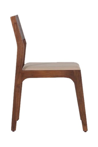 2 chaises - Naturel et beige - En bois d'acacia