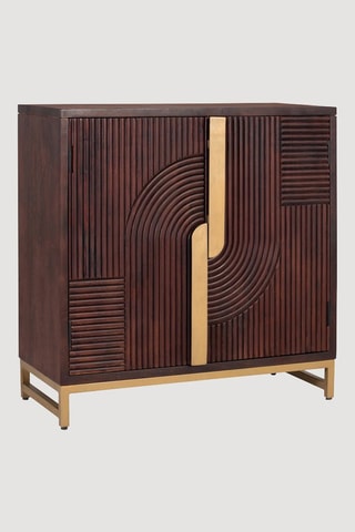 Buffet 2 portes en manguier - 90 x 90 x 43 cm