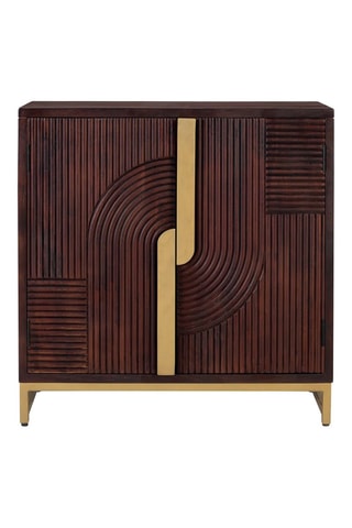Buffet 2 portes en manguier - 90 x 90 x 43 cm
