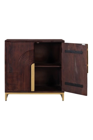Buffet 2 portes en manguier - 90 x 90 x 43 cm