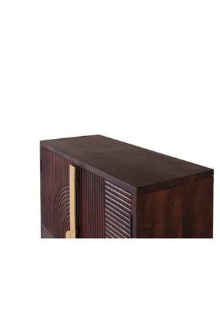 Buffet 2 portes en manguier - 90 x 90 x 43 cm