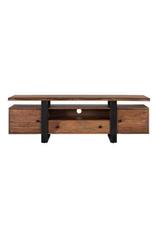 Meuble TV 2 portes en bois - 170 x 45 x 55 cm