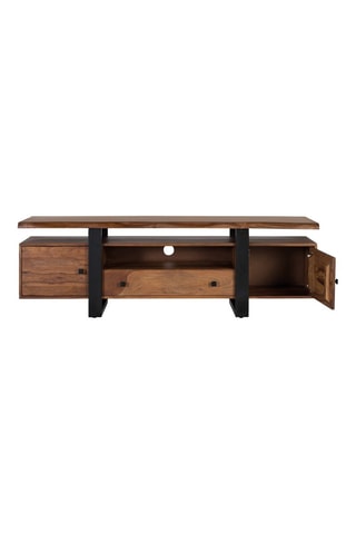 Meuble TV 2 portes en bois - 170 x 45 x 55 cm