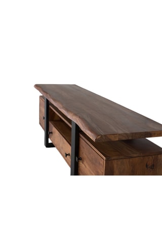 Meuble TV 2 portes en bois - 170 x 45 x 55 cm