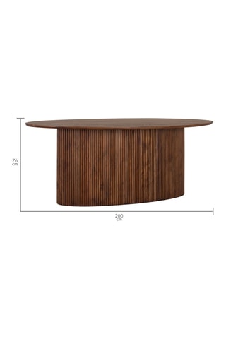Table à manger en acacia - 200 x 76 x 110 cm