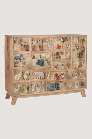 Commode 1 porte en manguier - 112 x 90 x 36 cm