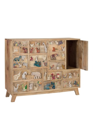 Commode 1 porte en manguier - 112 x 90 x 36 cm