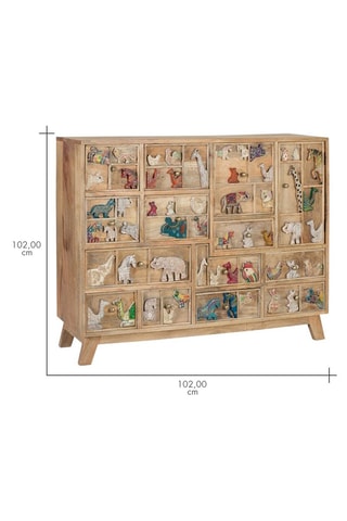 Commode 1 porte en manguier - 112 x 90 x 36 cm