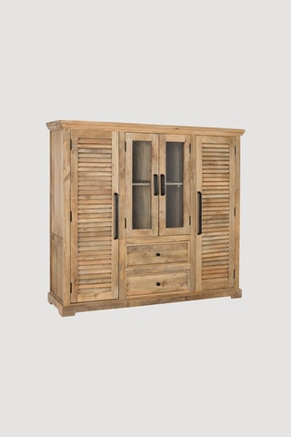 Armoire 4 portes en manguier - 160 x 142 x 45 cm