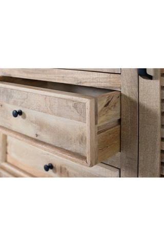 Armoire 4 portes en manguier - 160 x 142 x 45 cm