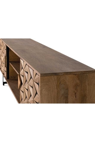 Meuble TV 2 portes en manguier - 147 x 57 x 38 cm