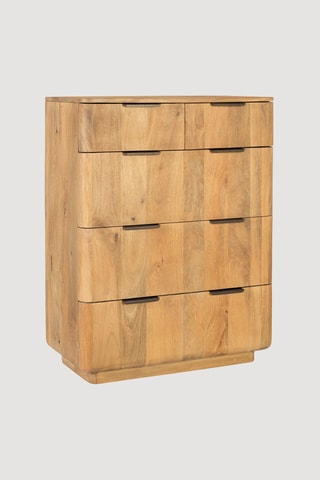 Commode en bois 5 tiroirs - 85 x 110 x 45 cm