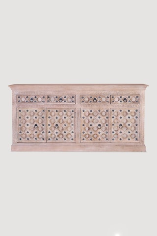 Buffet 4 portes en manguier - 190 x 92 x 40 cm