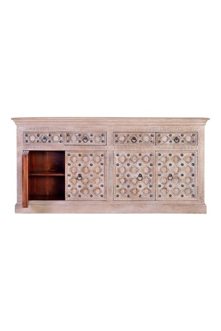 Buffet 4 portes en manguier - 190 x 92 x 40 cm
