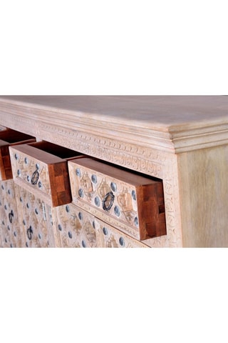 Buffet 4 portes en manguier - 190 x 92 x 40 cm