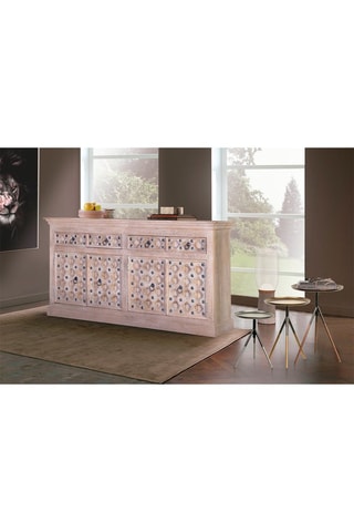 Buffet 4 portes en manguier - 190 x 92 x 40 cm