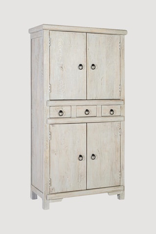Buffet 4 portes en manguier - 85 x 160 x 40 cm